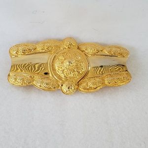 Vintage 80's Gay Boyer Gold Belt Buckle